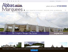 Tablet Screenshot of abbasmarquees.co.uk